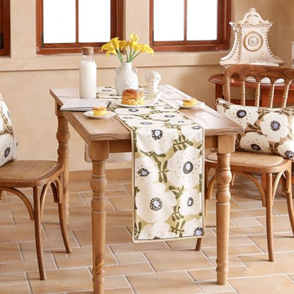 bilin gaier Designer French Linen Table Runner,87"x12"-Hidaka - color: Hidaka, size: 12"*87"