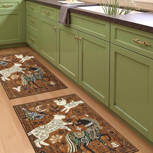 jinchan 2x3 Cute Area Rug Kids Washable Fun Rug Earthy Brown Starlit Boho - color: Starlit Roam Tan, size: 2' x 3' (Rectangular)