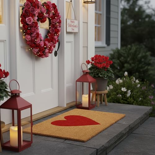 Calloway Mills Madison Heart Doormat (Red, 17" x 29") - color: Red, size: 1'5" x 2'5" (Rectangular)