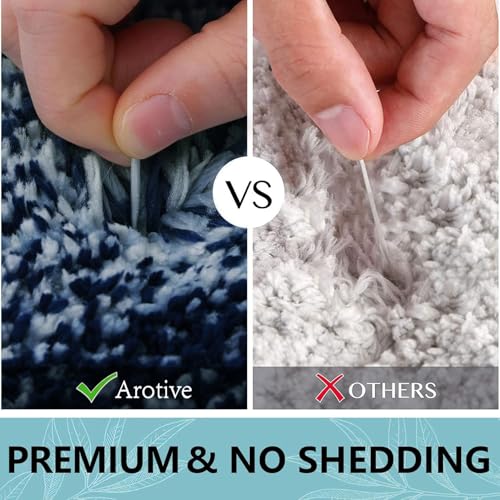 Arotive Microfiber Bathroom Rugs, Shaggy Soft Absorbent Bath Rug, 30x20 - color: Airy Blue, size: 30" X 20"