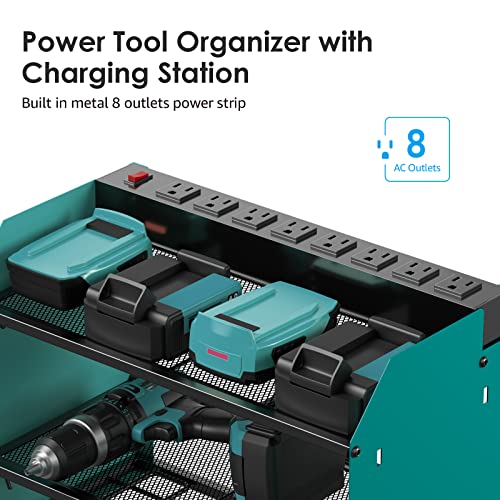 CCCEI Wall Mount Modular Tool Charging Organizer, NavyBlue, 1 Pack, 3 Tier. - color: Navy Blue