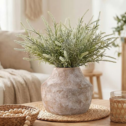 Ceramic Flower Vase for Centerpieces, 5.2in Pottery Small Ceramic Vases - color: 1-terracotta/5.2“