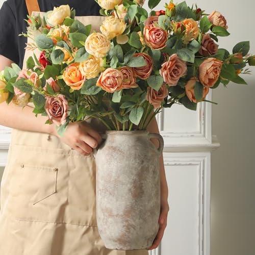 Vanselia Ceramic Flower Vase Home Table Decor Living Room Farmhouse 12 in - color: 12" Retro