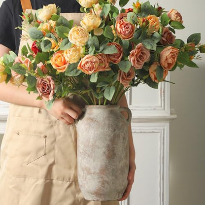 Vanselia Ceramic Flower Vase Home Table Decor Living Room Farmhouse 12 in - color: 12" Retro