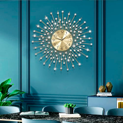 Extra Large Wall Clocks for Living Room Big Modern Clock Silent - color: Gold, size: 28 inch