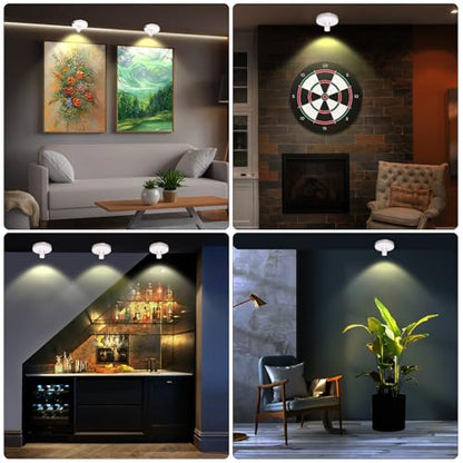 Wireless Spotlight Battery Operated, Picture Light with Remote - color: White