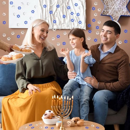 MARFOREVER Star of David Glitter Confetti Hanukkah Party Table Decorations - style: Hanukkah