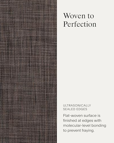 Chilewich Mini Basketweave Placemats, Round Woven Placemats Set of 4 - color: Dark Walnut, size: 15" Round