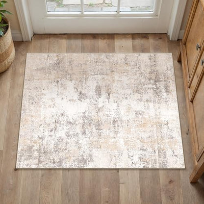 Washable Beige Grey Neutral Kitchen Runner Rug Set of 3 - color: Abstract | Beige Grey, size: 20"x32"+20"x48"+20"x59"