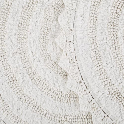 DII Crochet Collection Reversible Bath Mat, Small Oval, 17x24, White - color: White, size: 1'5" x 2' (Oval)