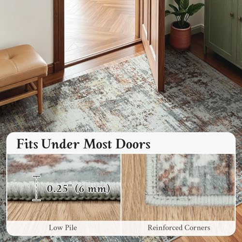5x7 Area Rugs for Living Room Bedroom, Washable Non Slip Red Rug - color: Red, size: 5' x 7' (Rectangular)