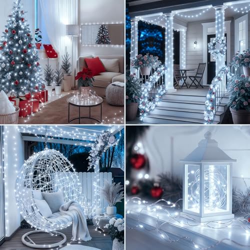 btfarm Fairy Lights Plug in with Remote, 66FT 200 LED Twinkle Lights - color: Cool White, size: 1 Pack-66FT