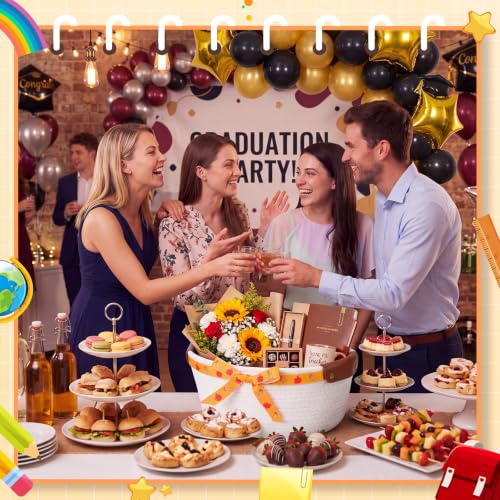Havawish 1 Pack Thanksgiving Teacher Basket, DIY Empty Gift Basket, Apple - style: Apple