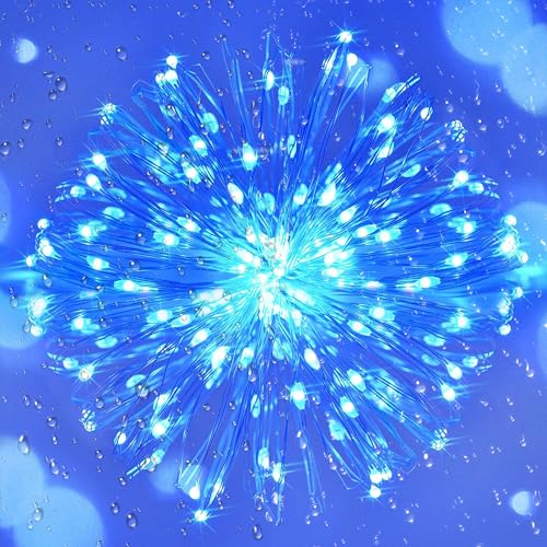 Joomer Solar Fairy Lights, 2-Pack Total 80FT 240LED String Lights, Blue - color: Blue, size: 2*120LED