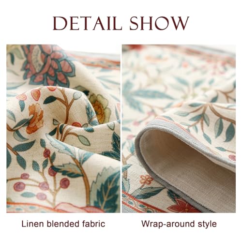 bilin gaier Designer Linen Long Table Runner,102"x12"-Flowershadow - color: Flowershadow, size: 12"*102"