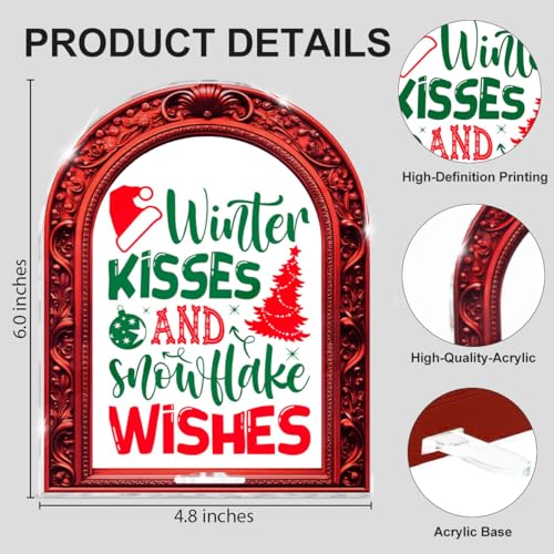 Vintage Framed Christmas Sign Table Decorations - color: WINTER