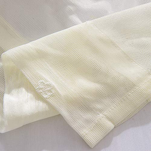 vctops Lace Sheer Kitchen Tier Curtain Set Floral Embroidered Cafe Tiers Rod Pocket Small Half Window Curtains 2 Panels (29" x 24", Beige) - color: Beige, size: 29"W x 24"L (Pack of 2)