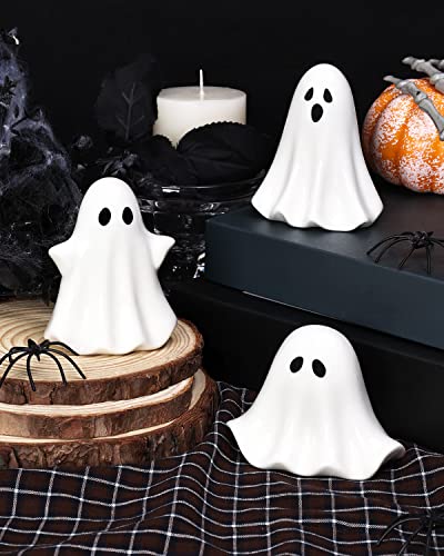 Tuitessine Ceramic Ghosts Small Scary Ghost Figurine Halloween Ghost Statue