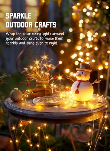 Solar String Lights, 6 Pack Total 198Ft 600 LED Fairy Lights Warm White - color: Warm White, size: 33FT*6Packs