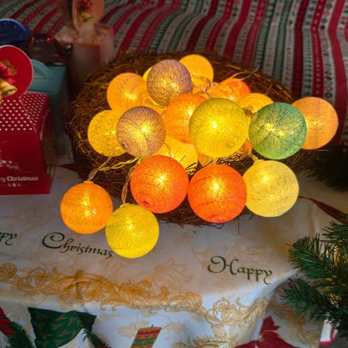 Gardeningwill 3M/10Ft 30 Mixed Color Ball LED Xmas Wedding Battery Operated String Fairy Light - color: Mixed Color