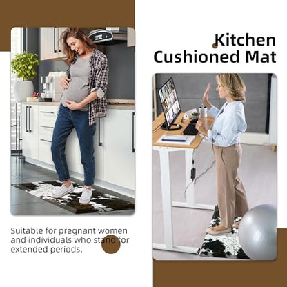 Tyrot Cowhide Kitchen Mat Cushioned Anti Fatigue, 17.3x60 - size: 59"L x 17.3"W x 0.5"Th