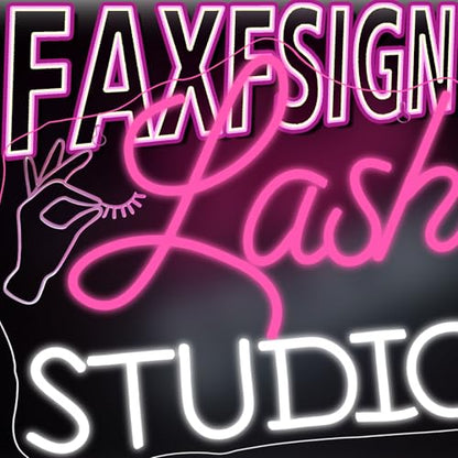 Lash Studio Neon Sign Eyelashes Room Neon Signs Lash Tech Gifts - color: Colorful-A-eyelash