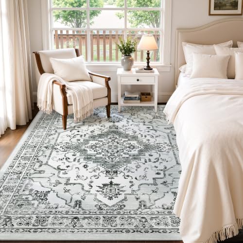 Arenarug 3x5 Washable Area Rug for Bedroom, Light Grey - color: Light Grey, size: 3' x 5' (Rectangular)