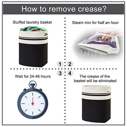OIAHOMY Laundry Hamper Collapsible Laundry Basket Clothes Organizer Black - color: Black, size: 16.5*13*22