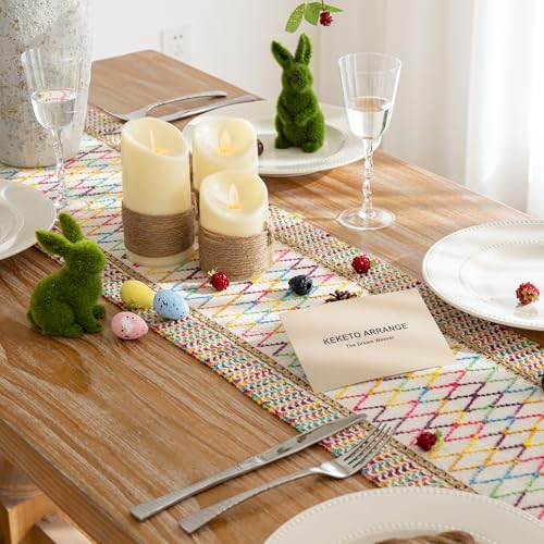 Keketoarrange Boho Macrame Table Runner 12x72 Inch - color: Colorful, size: 72"L