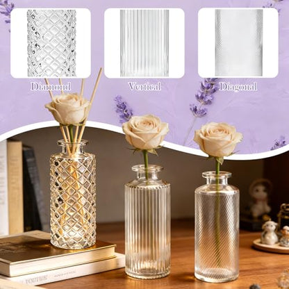 Glass Bud Vases 30 Pack, Small Clear Flower Vases for Centerpieces in Bulk - color: Clear