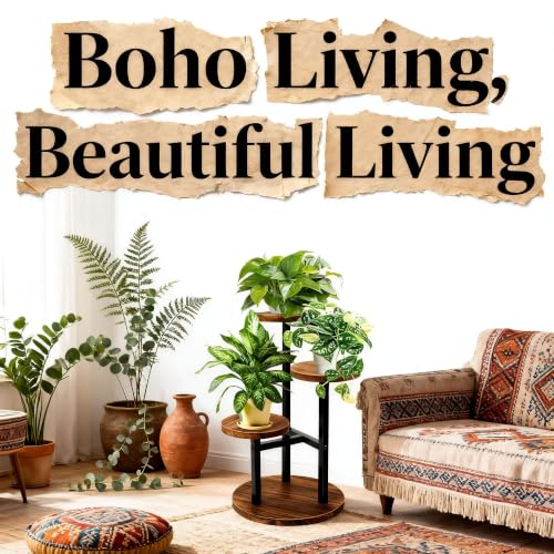 GEEBOBO 3 Tier Plant Stand Indoor - color: 3 Tier-Brown