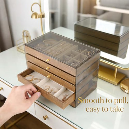 Stackable Jewelry Organizer Box - size: 5 Drawers