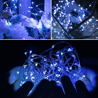 Brightown 12 Pack Christmas Blue White Fairy Lights Battery Operated - color: Blue & White, size: 12 PC