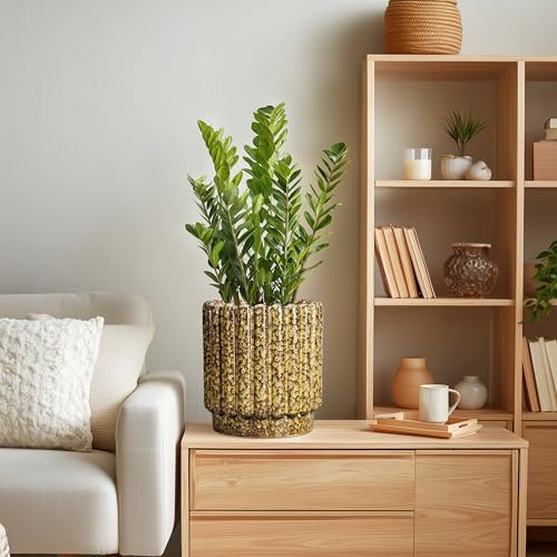 Ceramicfor Ceramic Planter, 7.6 Inch, Yellow - color: Leopard Print Yellow, size: 7.6 Inch