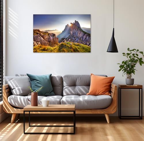 YIOZHAOFH Wall Art Nature Landscape Mountains Office Pictures Wall Decor Living Room Canvas Art National Park Artwork for Bedroom (16" L x 24" W) - color: YZ-NAPARK-05, size: 16"L x 24"W