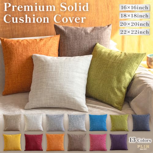 PLIN Throw Pillow Cover 16x16 Inch Soft Solid Decorative Cushion Case for Sofa Couch Bed Living Room Modern Farmhouse Boho Accent Pillowcase, Machine Washable Square Nordic Home Decor, Black - color: Black, size: 16" x 16" (Pack of 1)
