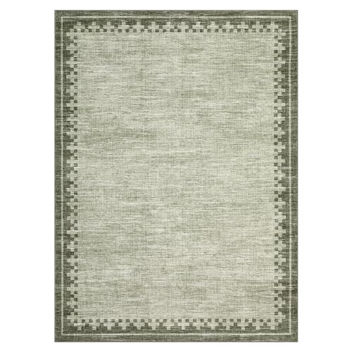 GarveeHome 2x3 Washable Kitchen Rug Low Pile Foldable Neutral Soft Doormat - color: Green, size: 2'x3' (Rectangular)