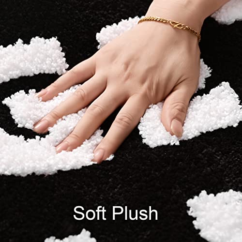 QJHOMO Get Naked Bath Mat Black and White Cute Bathroom Rug, 24" x 36" - color: Black and White, size: 2' x 3' (Rectangular)