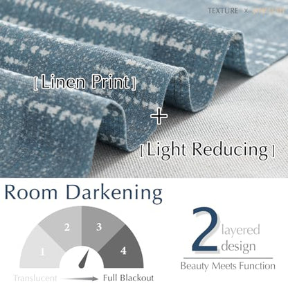 jinchan Striped Valance 18 Inch Modern Boho 1 Panel Blue - color: Boho Blue, size: 50"W x 18"L (Pack of 1)