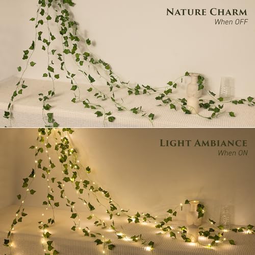 Vine Fairy Lights, 33FT 100 LED Vines String Lights, 8 Modes, 1 Pack - color: IVY, size: 33 ft-100 LED-1 pack