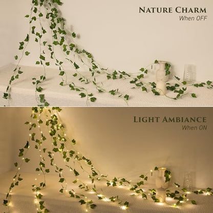 Vine Fairy Lights, 33FT 100 LED Vines String Lights, 8 Modes, 1 Pack - color: IVY, size: 33 ft-100 LED-1 pack