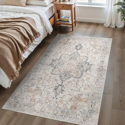 BESBLEE 4x6 Area Rug for Living Room,Washable Non Slip, Light Taupe Brown - color: Light Taupe Brown, size: 4' x 6' (Rectangular)