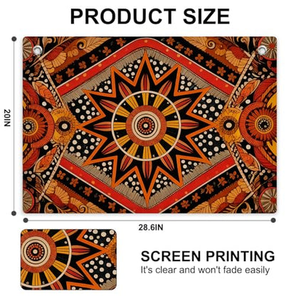 Boho Sunburst Banner Flag Wall Art, Boho Banner Flag Wall Hanging Decor - color: Multi 0661