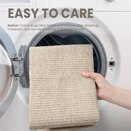 EARTHALL Washable Runner Rug, Non Slip Hallway Runner, 3x14 Ft, Sand/Beige - color: Sand/Beige, size: 3' x 14' (Rectangular)