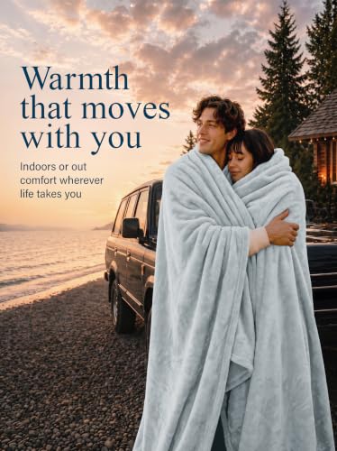 Utopia Bedding Soft Fleece Bed Blanket Throw Size Light Grey (50x60 Inch) - color: Light Grey, size: Throw (50x60 Inch)
