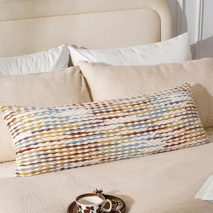 AmHoo Boho Chenille Pillow Cover,14 x 36-Inch Brown - color: Brown, size: 36" x 14" (Pack of 1)