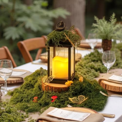 Gerrii 7 Pcs Enchanted Forest Decorations Fairy DIY Lantern Centerpiece