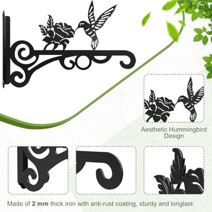 4-Pack 10 Inch Aesthetic Metal Plant Hanger Indoor and Outdoor - color: 4-Pack