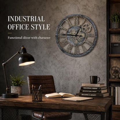 The B-Style Large Wall Clock 36 inch/90cm Carbon Gray - color: Carbon Gray, size: 36 inch (90 cm)