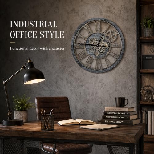 The B-Style Large Wall Clock 36 inch/90cm Carbon Gray - color: Carbon Gray, size: 36 inch (90 cm)